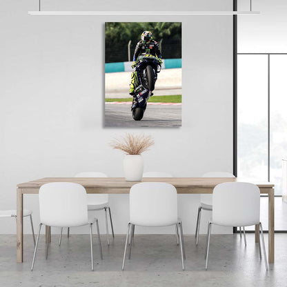 Motorcyclist Valentino Rossi Canvas Wall Art Print