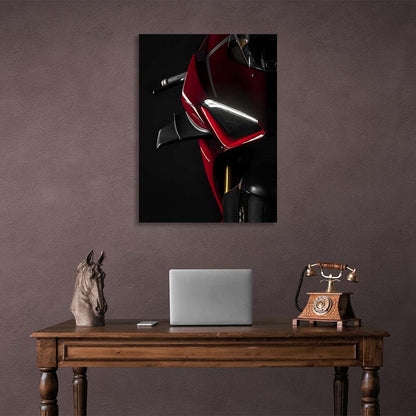 Motorcycle Ducati Panigale V4 red Canvas Wall Art Print