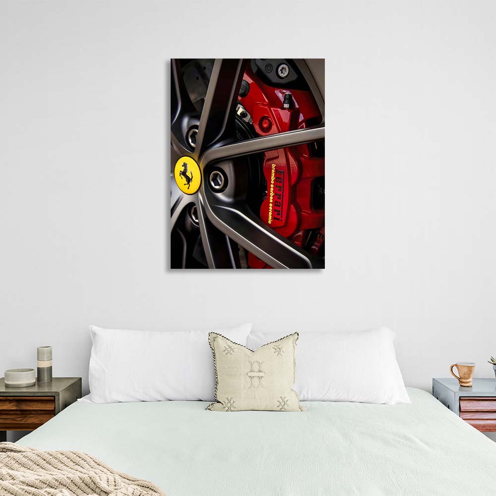 Ferrari wheel car Canvas Wall Art Print