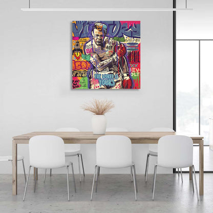 Pop Art Mike Tyson Canvas Wall Art Print