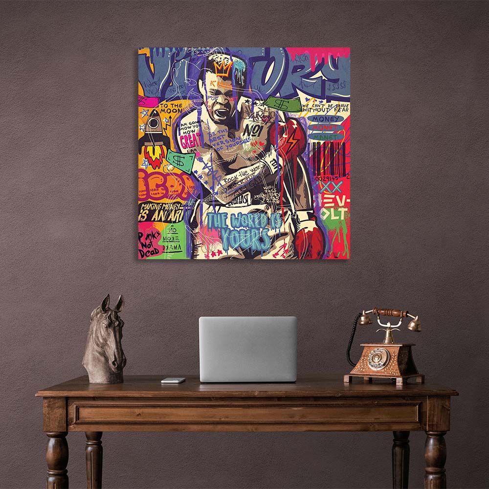 Pop Art Mike Tyson Canvas Wall Art Print