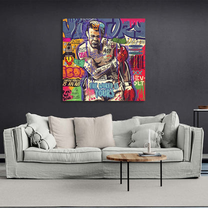 Pop Art Mike Tyson Canvas Wall Art Print