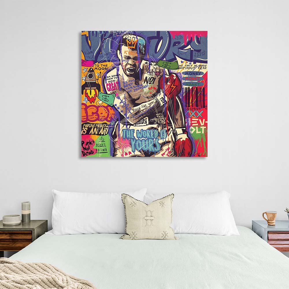 Pop Art Mike Tyson Canvas Wall Art Print