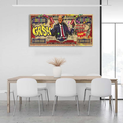 Joe Biden million dollars Inspirational Canvas Wall Art Print