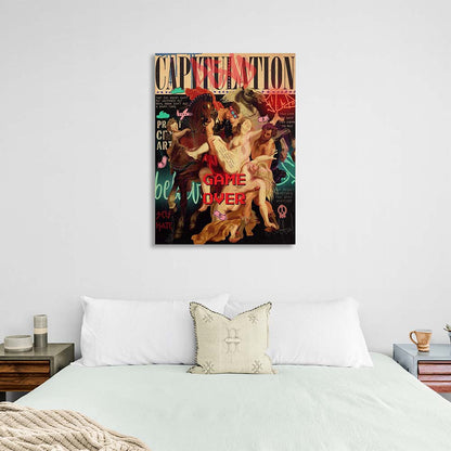 Pop Art The Abduction of the Daughters of Leucippus Rubens Canvas Wall Art Print