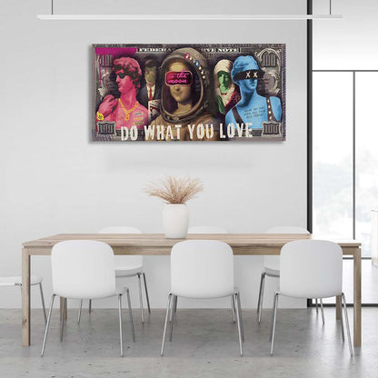 $100 Pop Art Canvas Wall Art Print