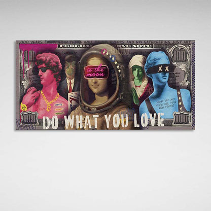 $100 Pop Art Canvas Wall Art Print