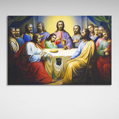 Religious Last Supper Canvas Wall Art Print