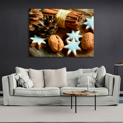 For the kitchen Cinnamon and nuts Canvas Wall Art Print