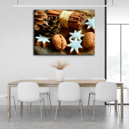 For the kitchen Cinnamon and nuts Canvas Wall Art Print