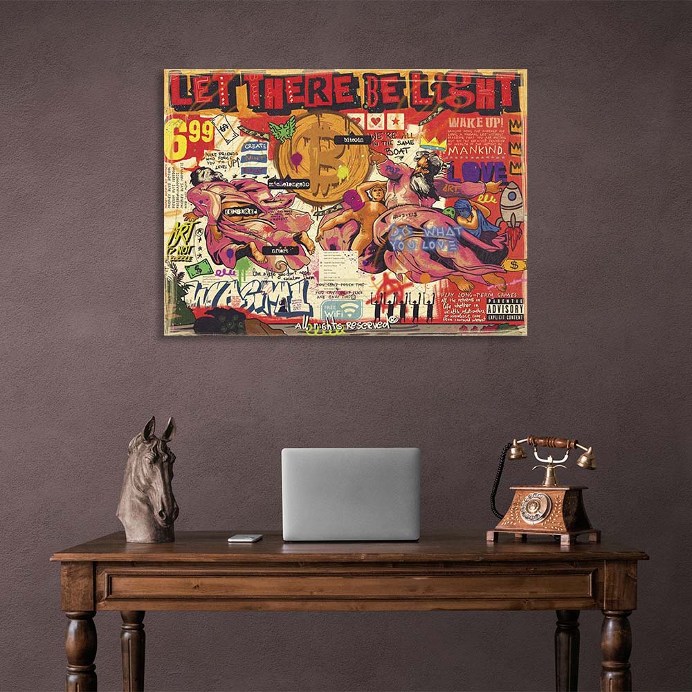 Creation of the World Pop Art Canvas Wall Art Print