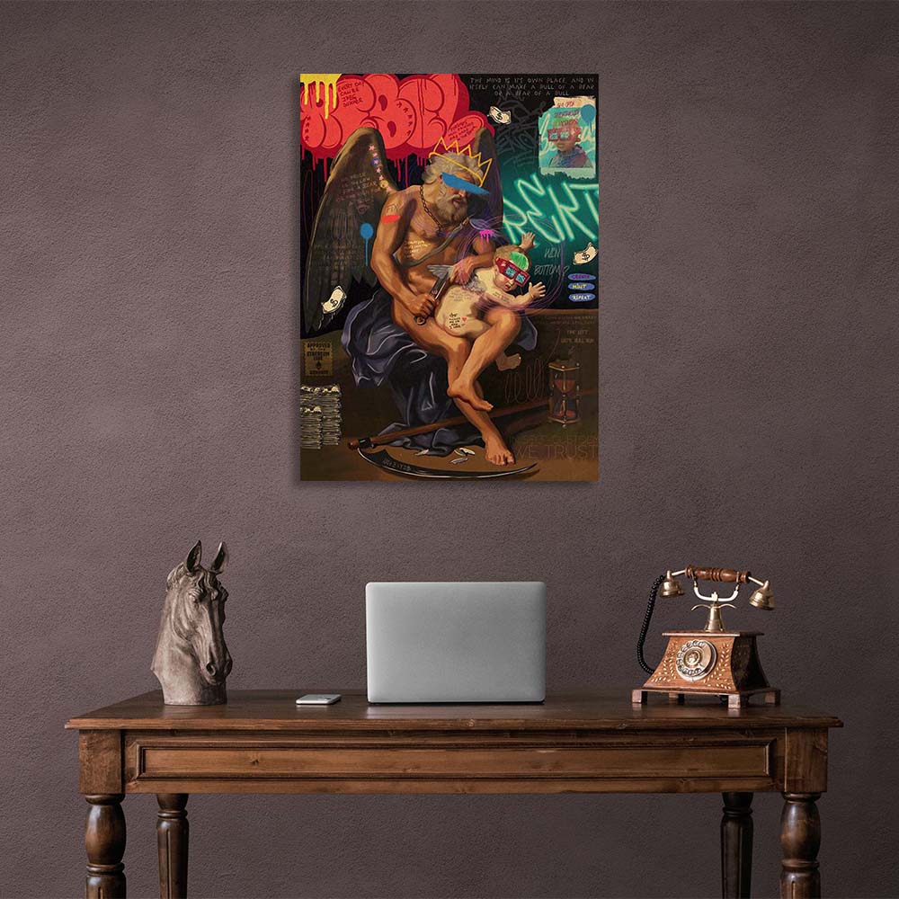 The Chronos Pop Art Canvas Wall Art Print