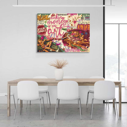 Pop Art Creation of Adam Canvas Wall Art Print