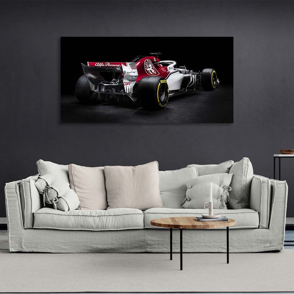 Racing car Alfa Romeo Canvas Wall Art Print