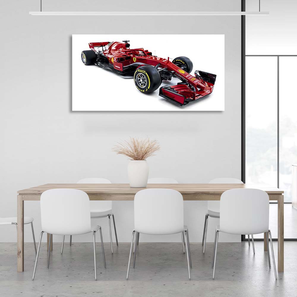 Racing car Ferrari SF71H Canvas Wall Art Print