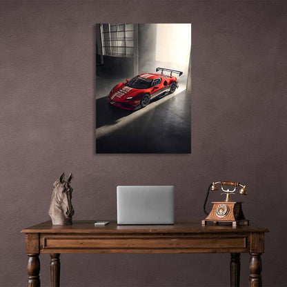 Ferrari 296 Challenge Canvas Wall Art Print