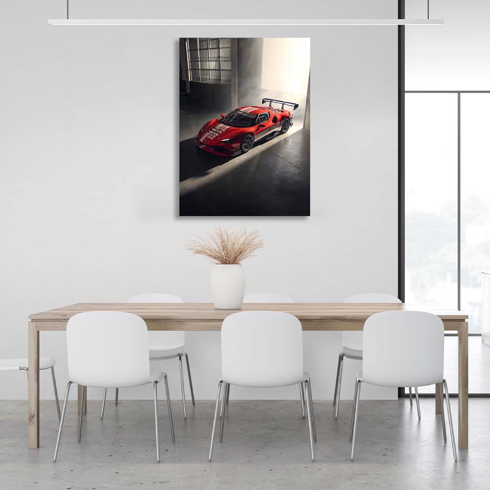 Ferrari 296 Challenge Canvas Wall Art Print