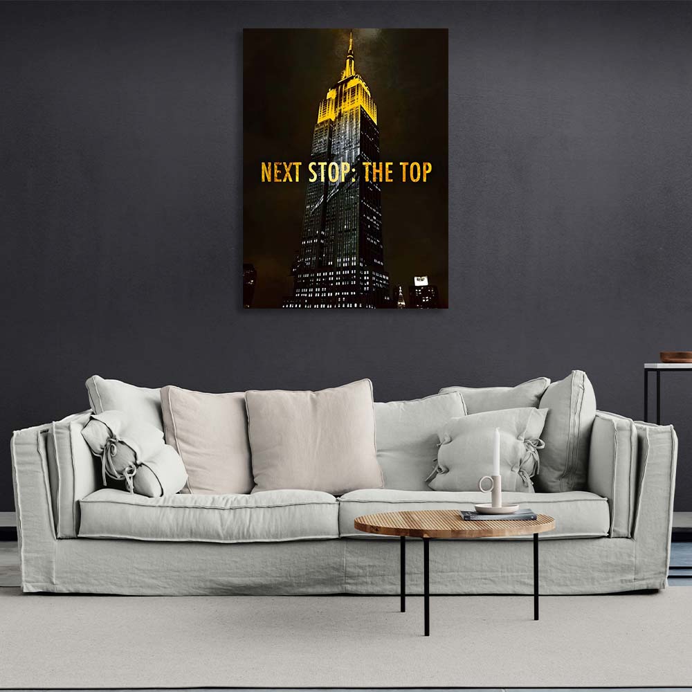 Empire State Building Motivational Canvas Wall Art Print