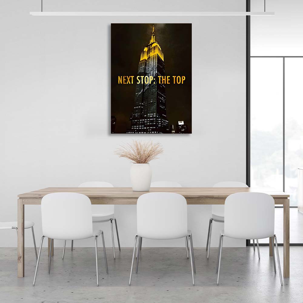 Empire State Building Motivational Canvas Wall Art Print