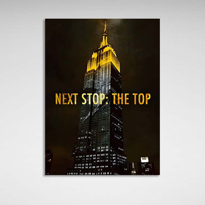 Empire State Building Motivational Canvas Wall Art Print