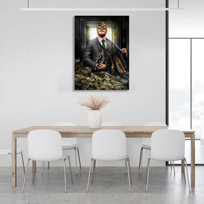 Conor McGregor in the crown Inspirational Canvas Wall Art Print