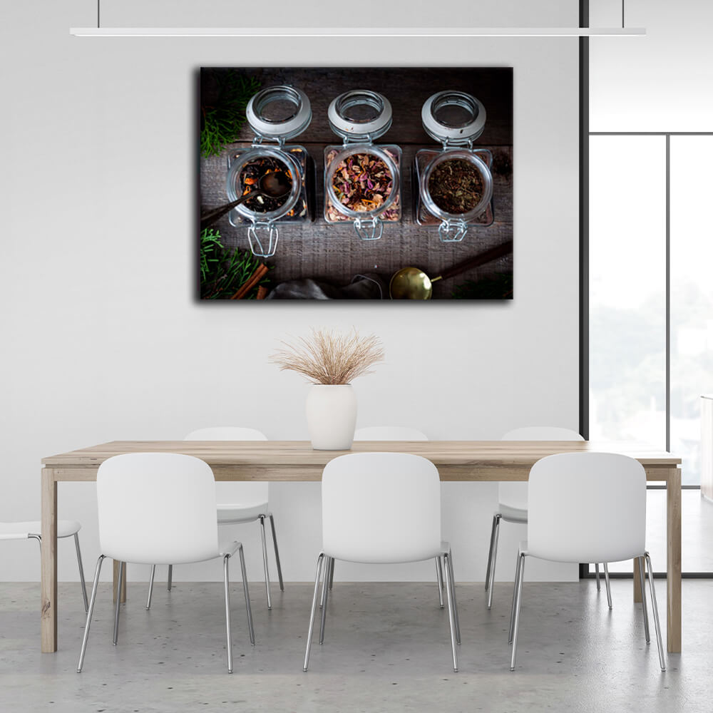 For the kitchen Tea Canvas Wall Art Print