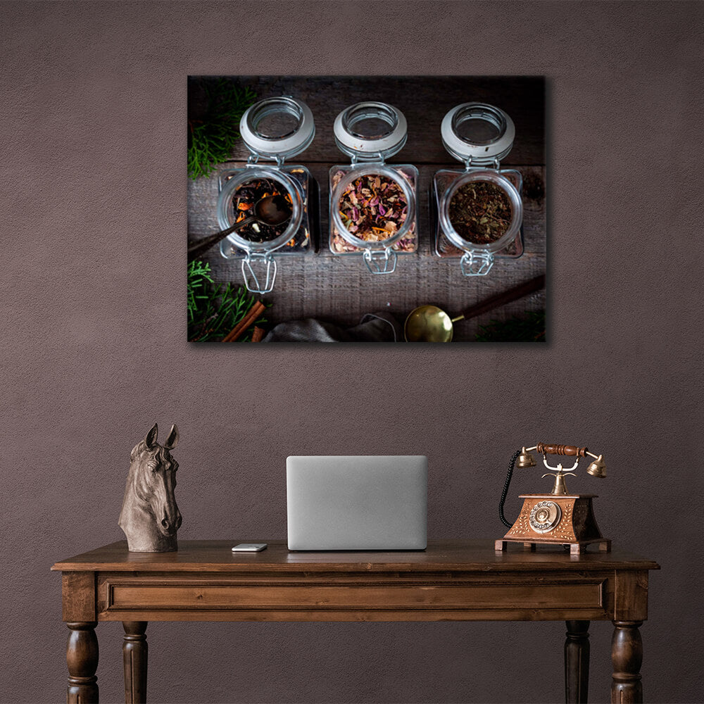 For the kitchen Tea Canvas Wall Art Print