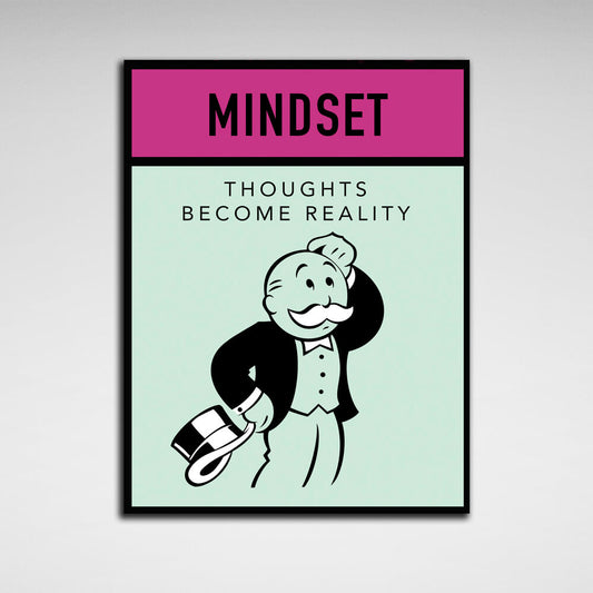 Monopoly Mindset Canvas Wall Art Print