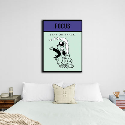 Monopoly Stay on track Canvas Wall Art Print