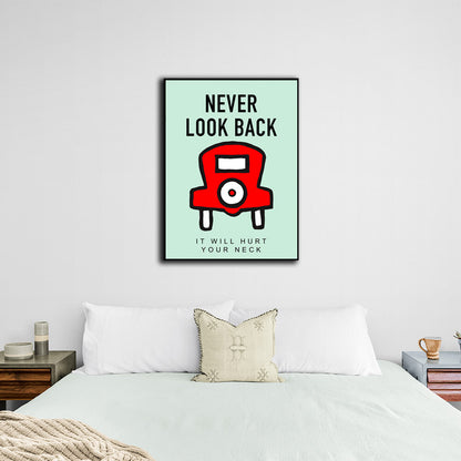 Monopoly Never look back Canvas Wall Art Print