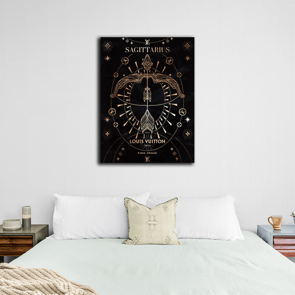 With the zodiac sign Sagittarius Canvas Wall Art Print