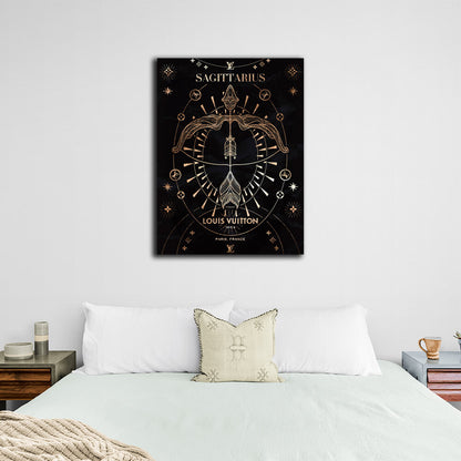 With the zodiac sign Sagittarius Canvas Wall Art Print