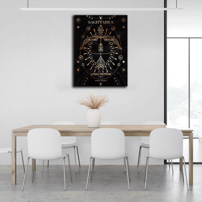 With the zodiac sign Sagittarius Canvas Wall Art Print