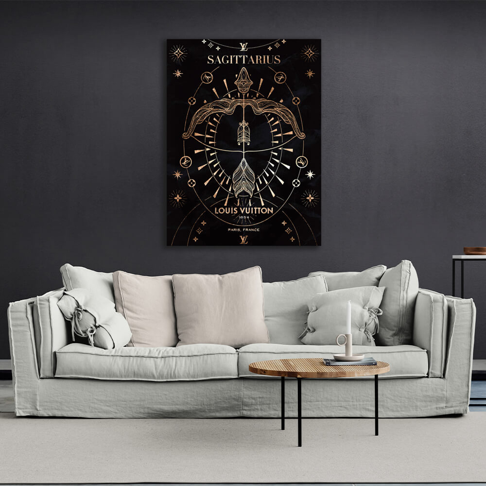 With the zodiac sign Sagittarius Canvas Wall Art Print