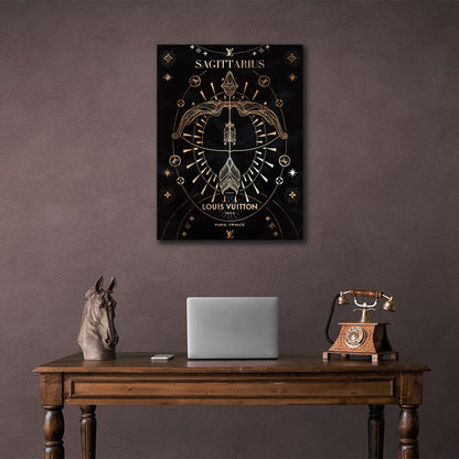 With the zodiac sign Sagittarius Canvas Wall Art Print