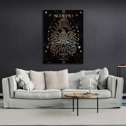 With the zodiac sign Scorpio Canvas Wall Art Print