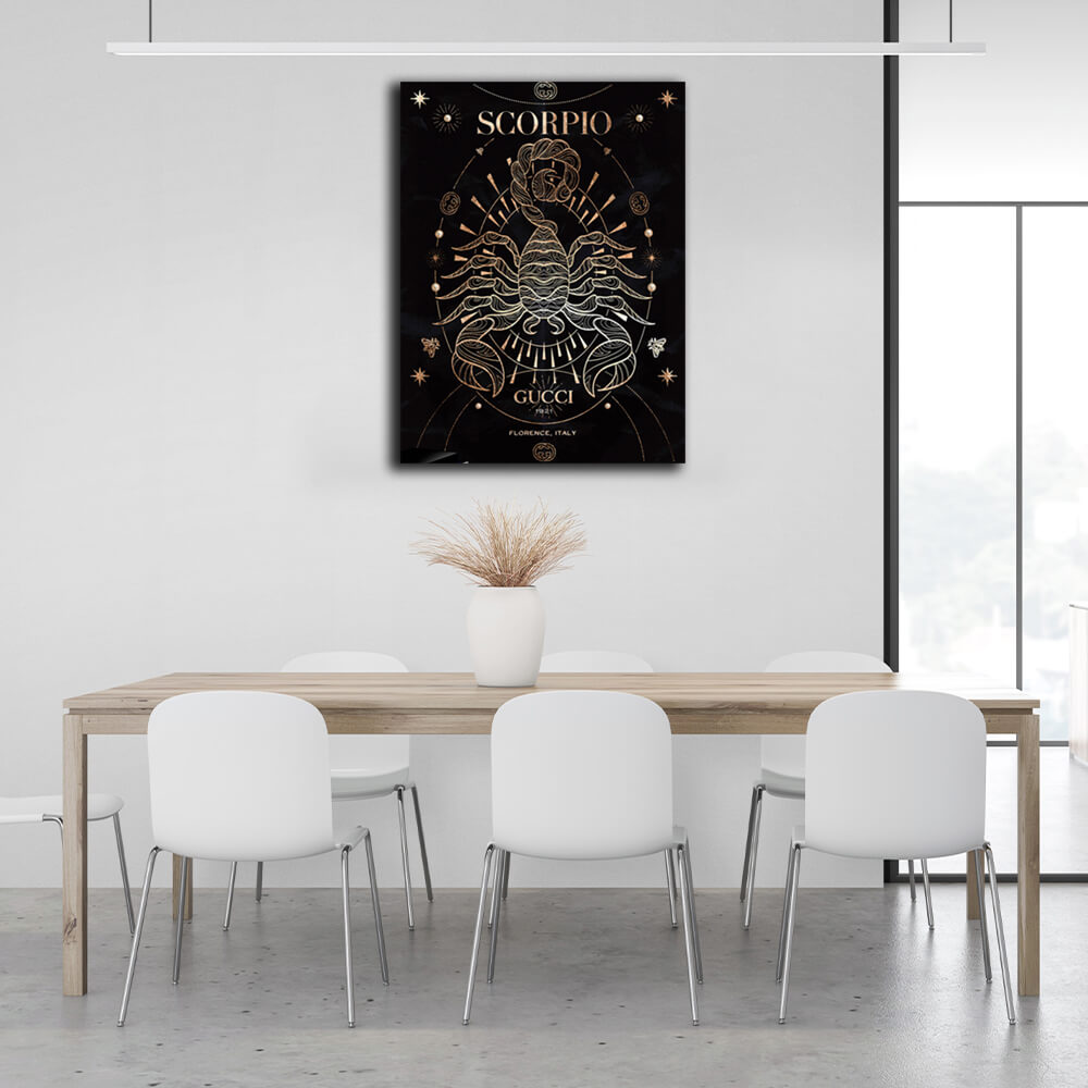 With the zodiac sign Scorpio Canvas Wall Art Print