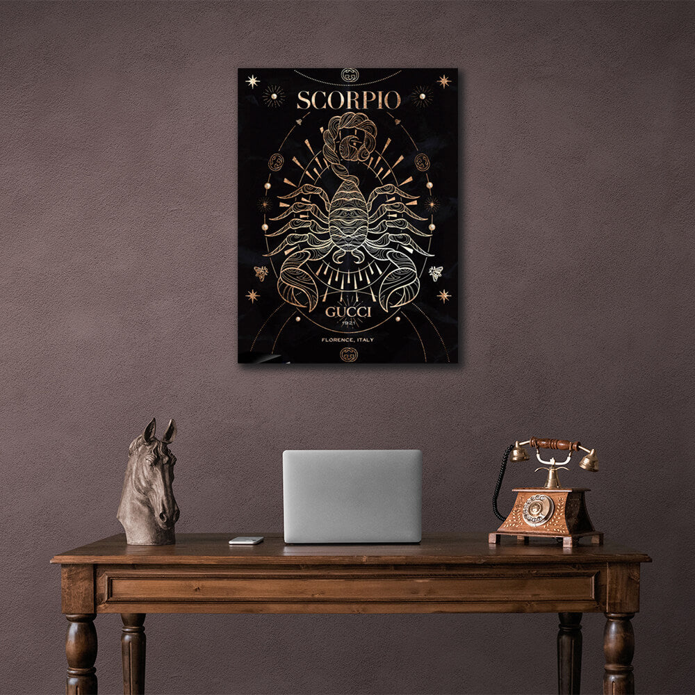 With the zodiac sign Scorpio Canvas Wall Art Print