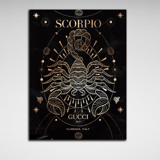 With the zodiac sign Scorpio Canvas Wall Art Print