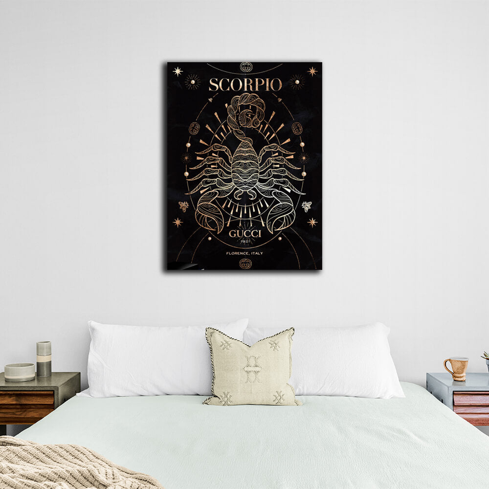 With the zodiac sign Scorpio Canvas Wall Art Print