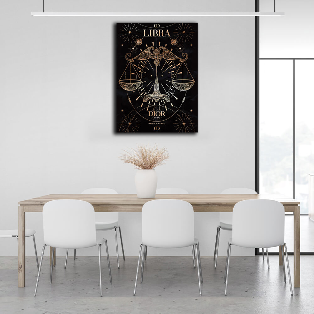 With the zodiac sign Libra Canvas Wall Art Print