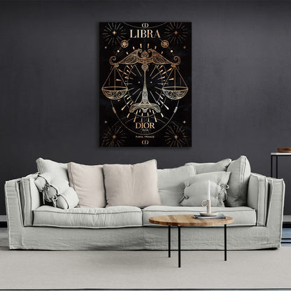 With the zodiac sign Libra Canvas Wall Art Print