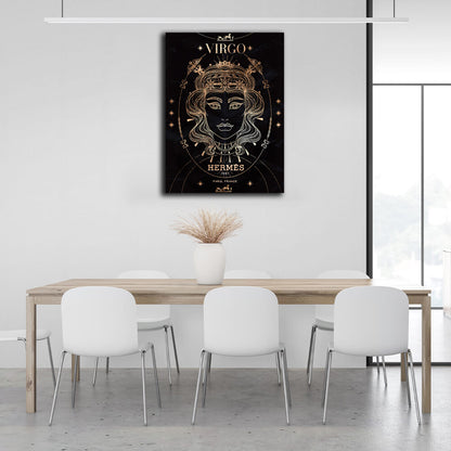 With the zodiac sign Virgo Canvas Wall Art Print