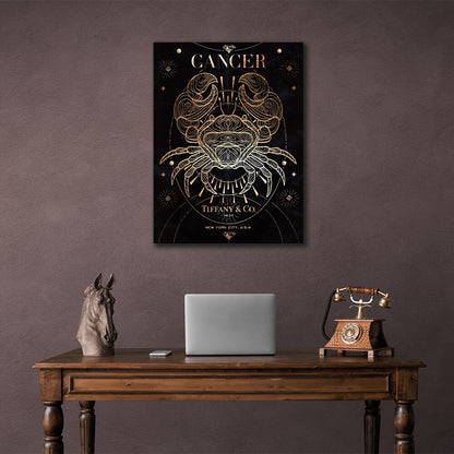 With the zodiac sign Cancer Canvas Wall Art Print