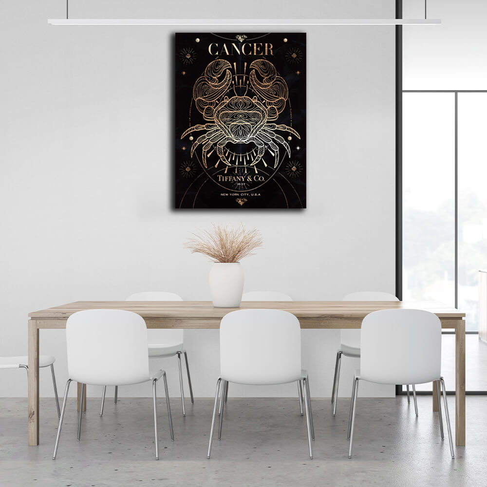 With the zodiac sign Cancer Canvas Wall Art Print