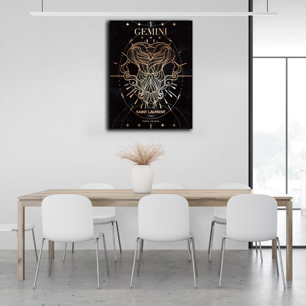 With the zodiac sign Gemini Canvas Wall Art Print