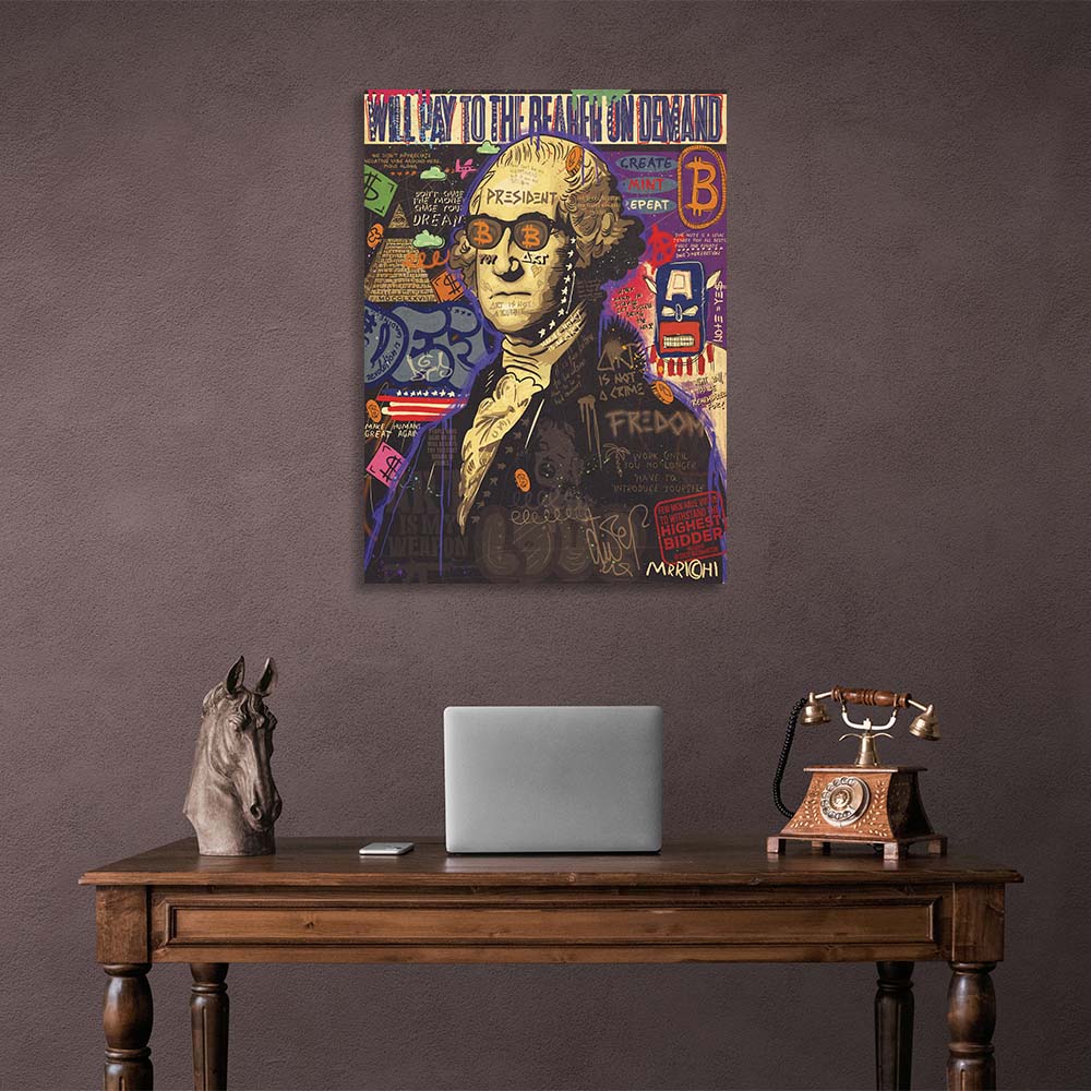 Pop Art George Washington Canvas Wall Art Print