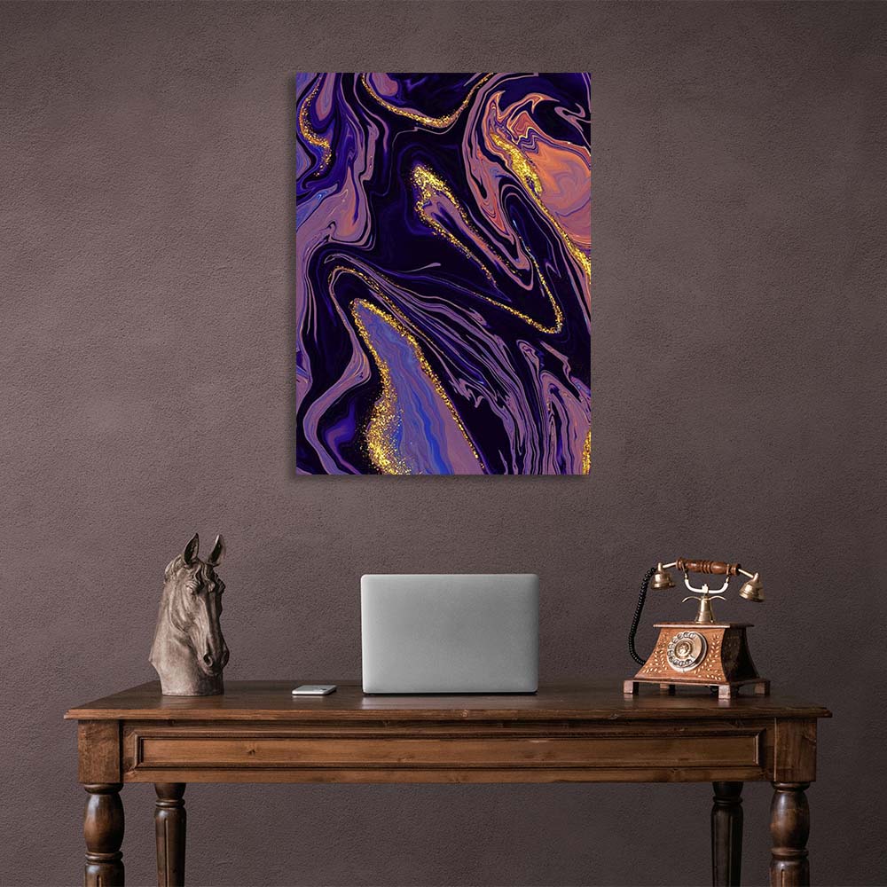 Abstraction Canvas Wall Art Print Purple and lilac