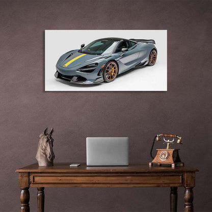 Canvas Wall Art Print Car McLaren 720S Silverstone Aero