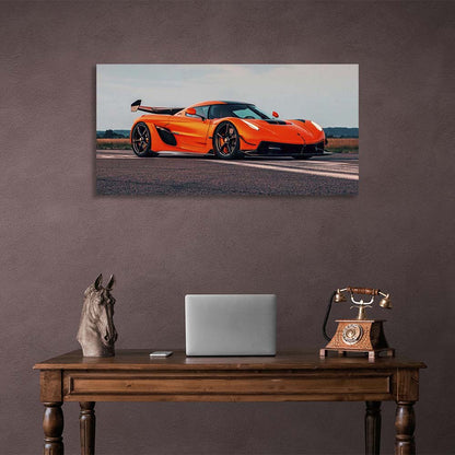 Canvas Wall Art Print Car Koenigsegg Jesko orange